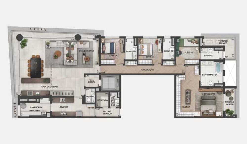 Apartamento, 4 quartos, 333 m² - Foto 1