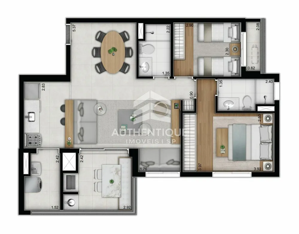 Apartamento, 1 quarto, 35 m² - Foto 6