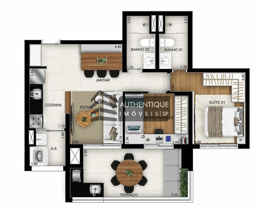 Apartamento, 2 quartos, 84 m² - Foto 4
