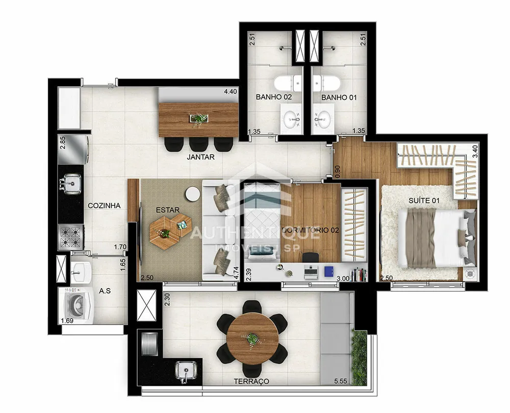 Apartamento, 2 quartos, 84 m² - Foto 12