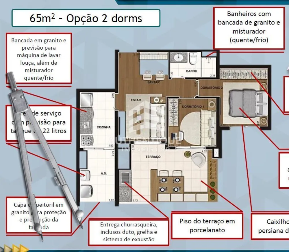 Apartamento, 2 quartos, 65 m² - Foto 5