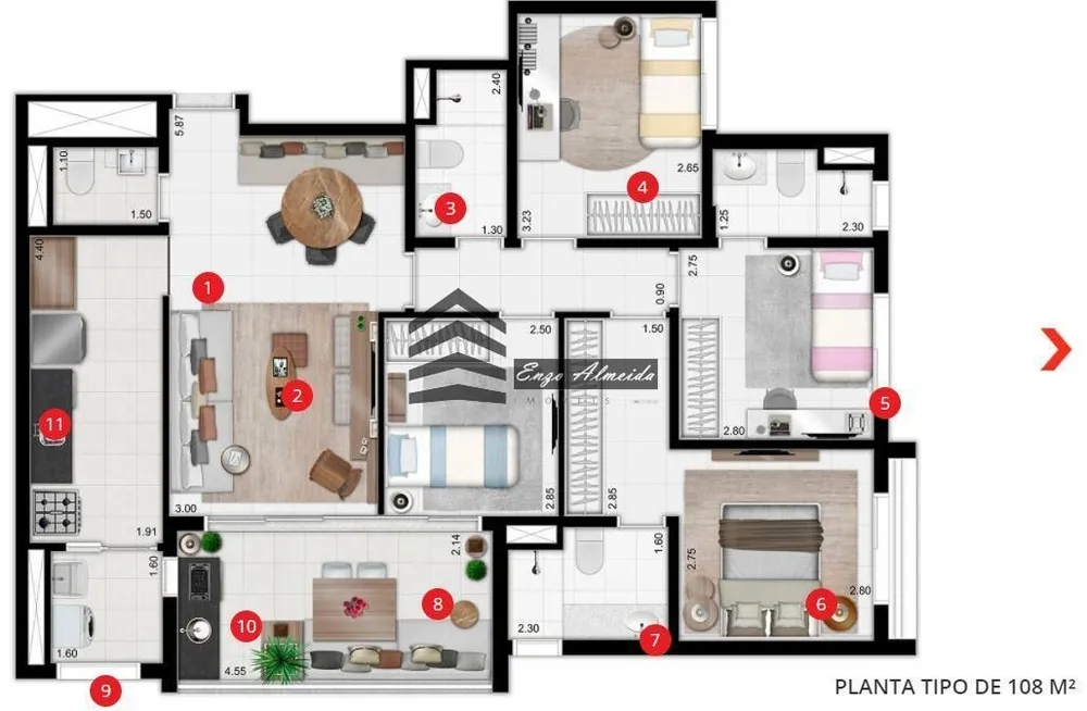 Apartamento, 3 quartos, 124 m² - Foto 14