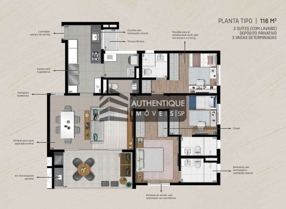 Apartamento, 3 quartos, 130 m² - Foto 12