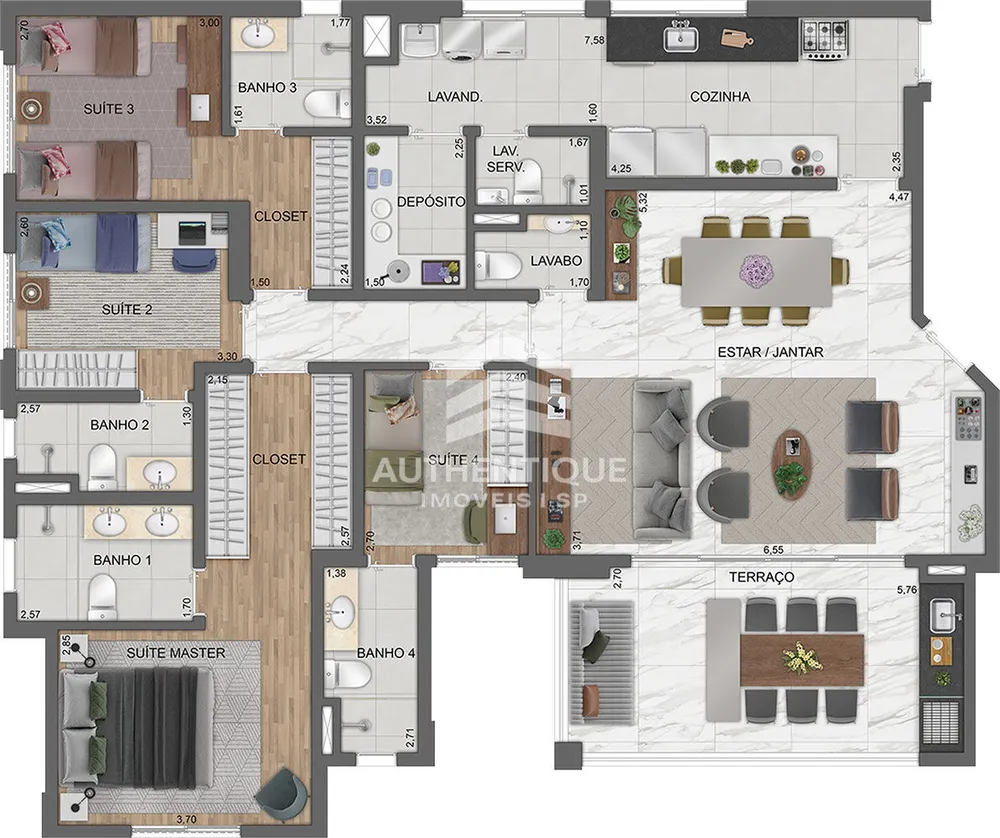 Apartamento, 4 quartos, 132 m² - Foto 11