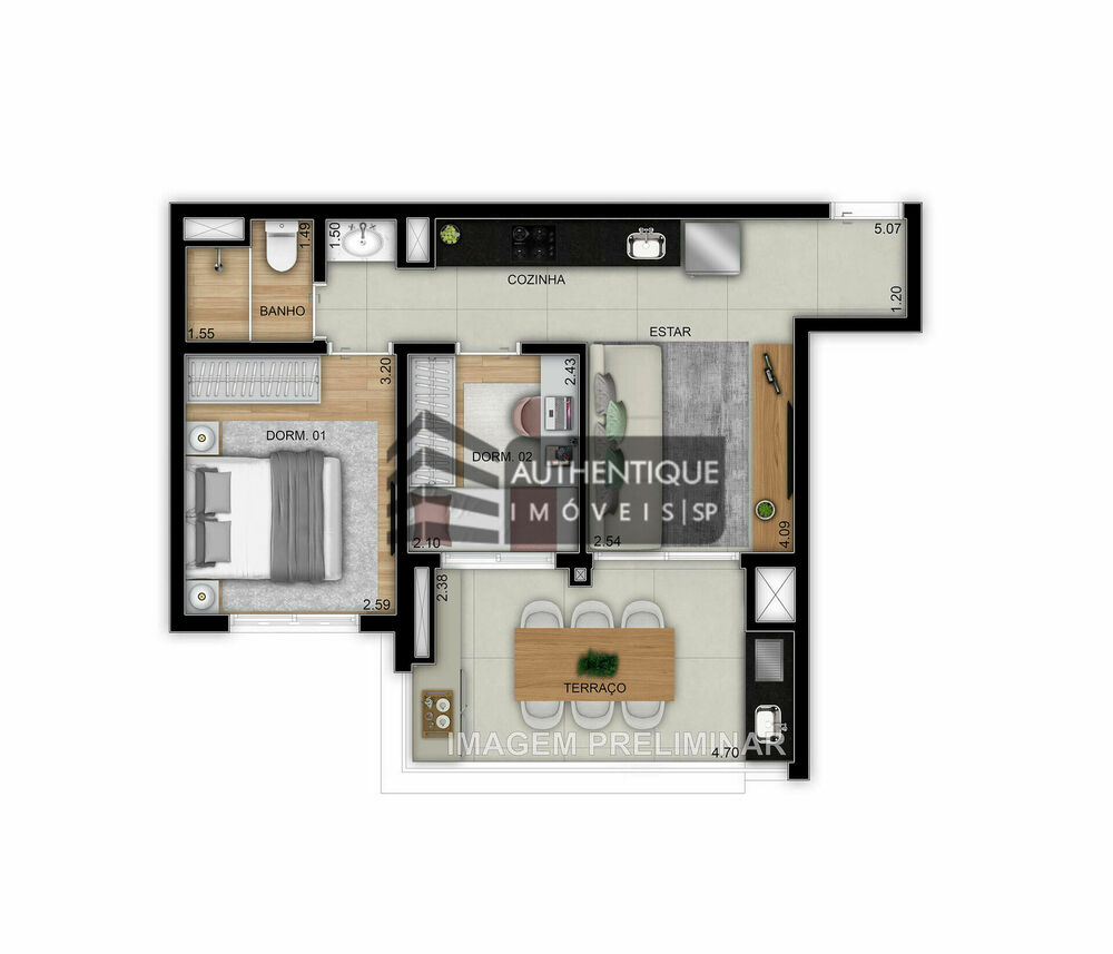 Apartamento, 2 quartos, 50 m² - Foto 39