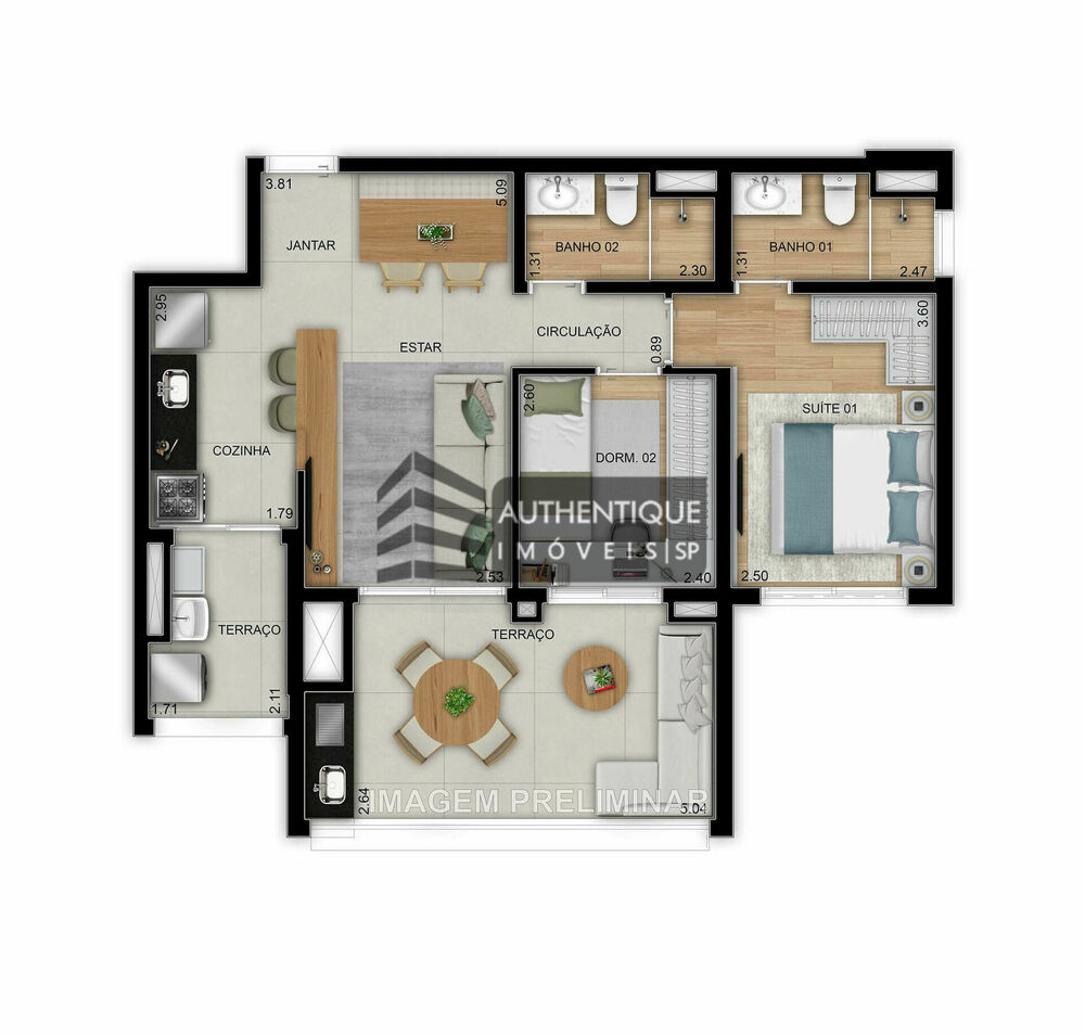 Apartamento, 2 quartos, 50 m² - Foto 33