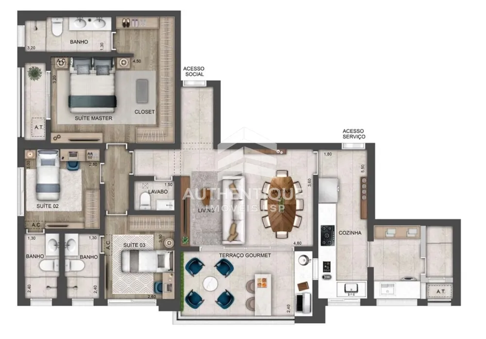 Apartamento, 2 quartos, 93 m² - Foto 7