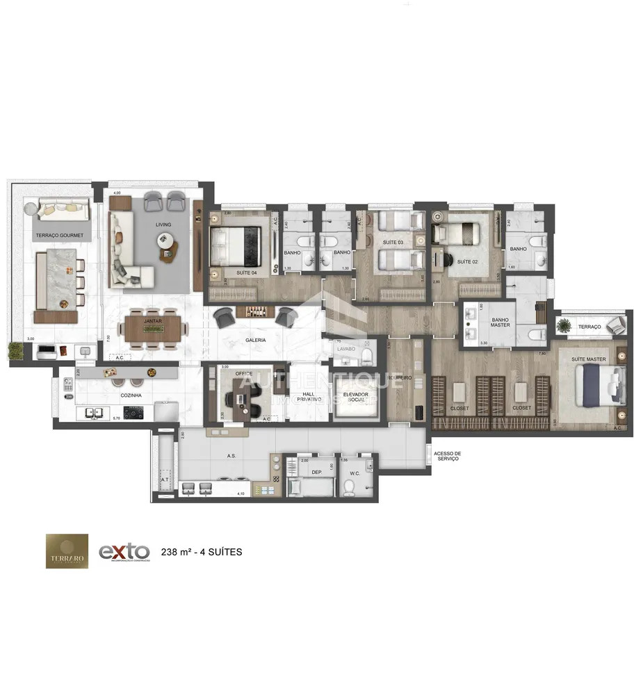 Apartamento, 4 quartos, 354 m² - Foto 3