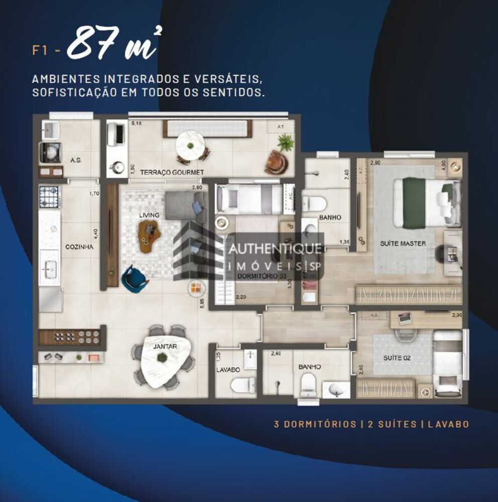 Apartamento, 2 quartos, 62 m² - Foto 3