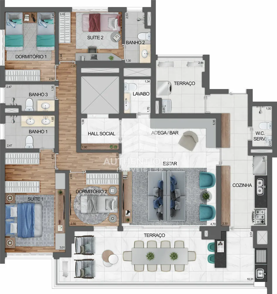 Apartamento, 3 quartos, 136 m² - Foto 19
