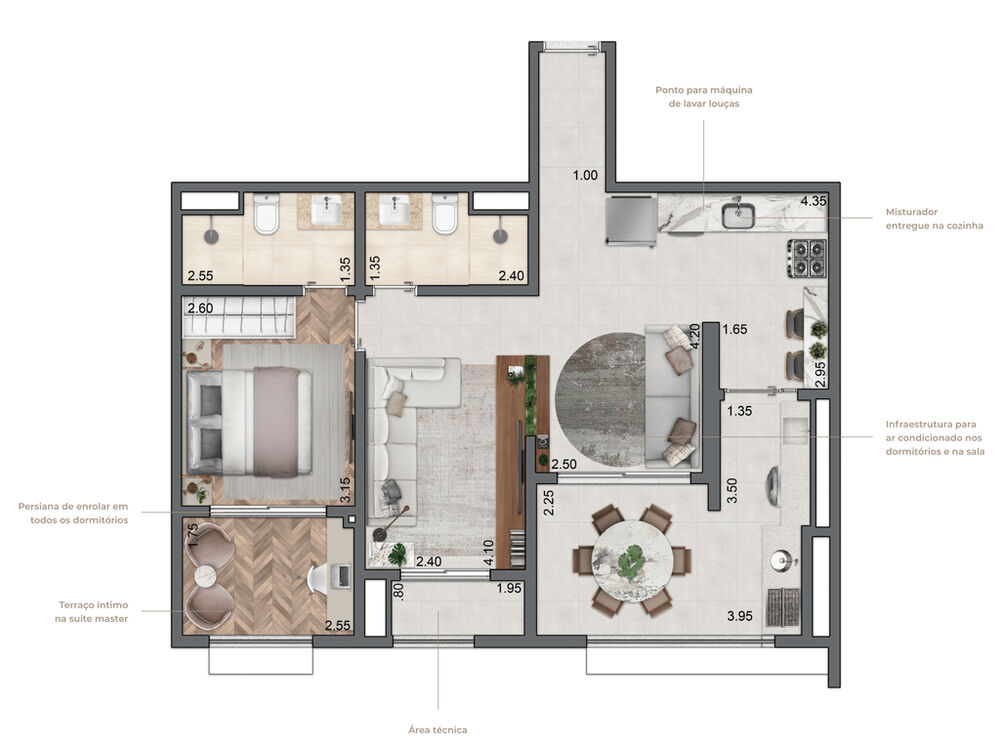 Apartamento, 2 quartos, 77 m² - Foto 7