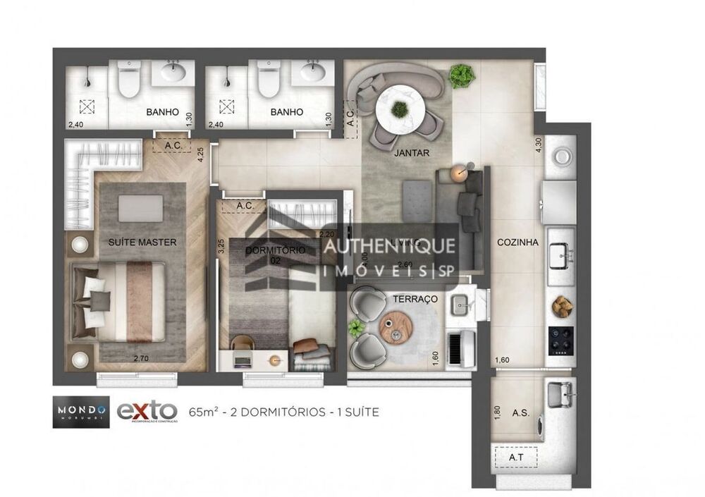 Apartamento, 2 quartos, 65 m² - Foto 7