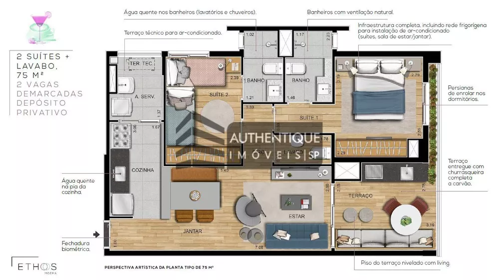 Apartamento à venda com 2 quartos, 75m² - Foto 16