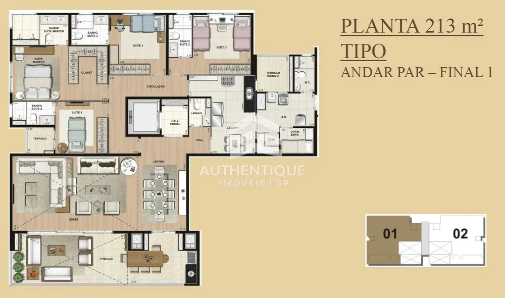 Apartamento, 3 quartos, 213 m² - Foto 11