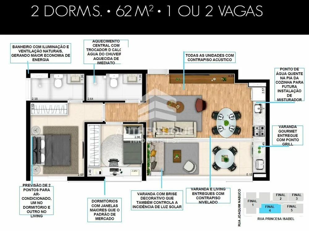 Apartamento, 2 quartos, 62 m² - Foto 8