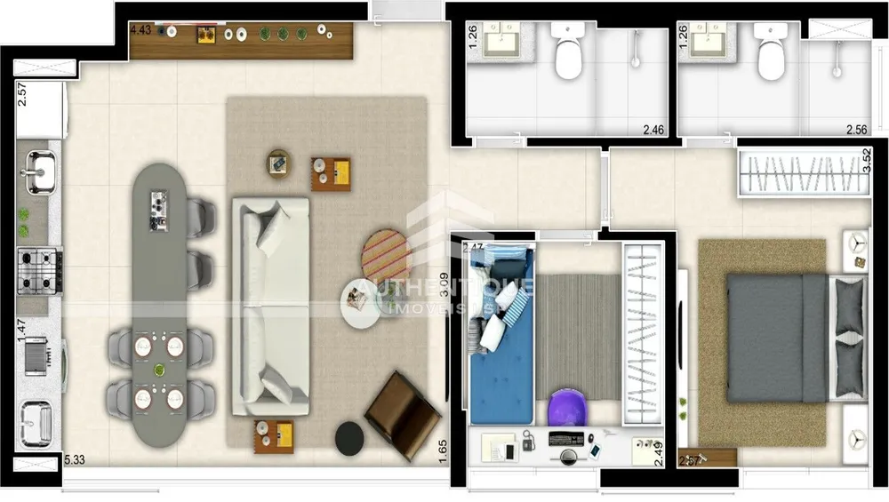 Apartamento, 2 quartos, 62 m² - Foto 5