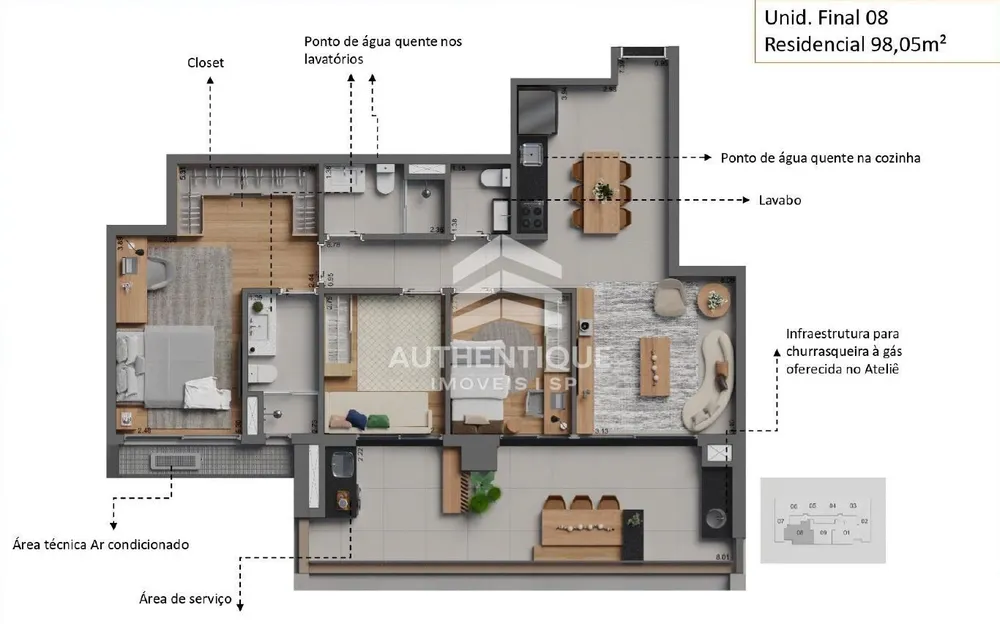Cobertura, 2 quartos, 158 m² - Foto 32