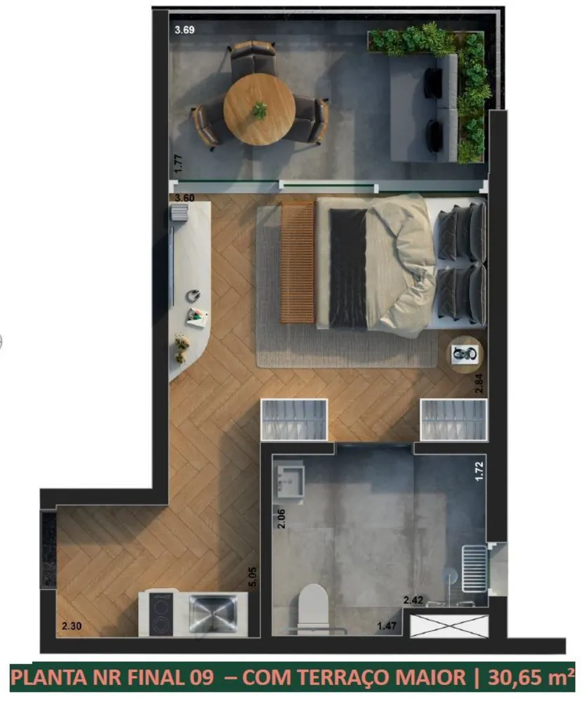 Apartamento, 1 quarto, 19 m² - Foto 1
