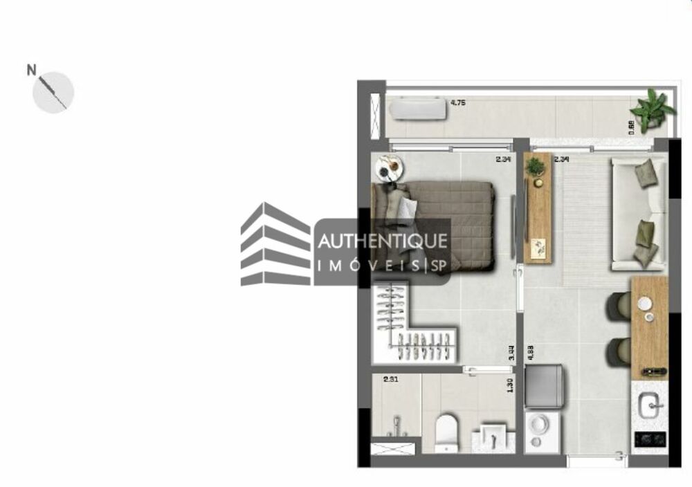 Apartamento, 2 quartos, 66 m² - Foto 2