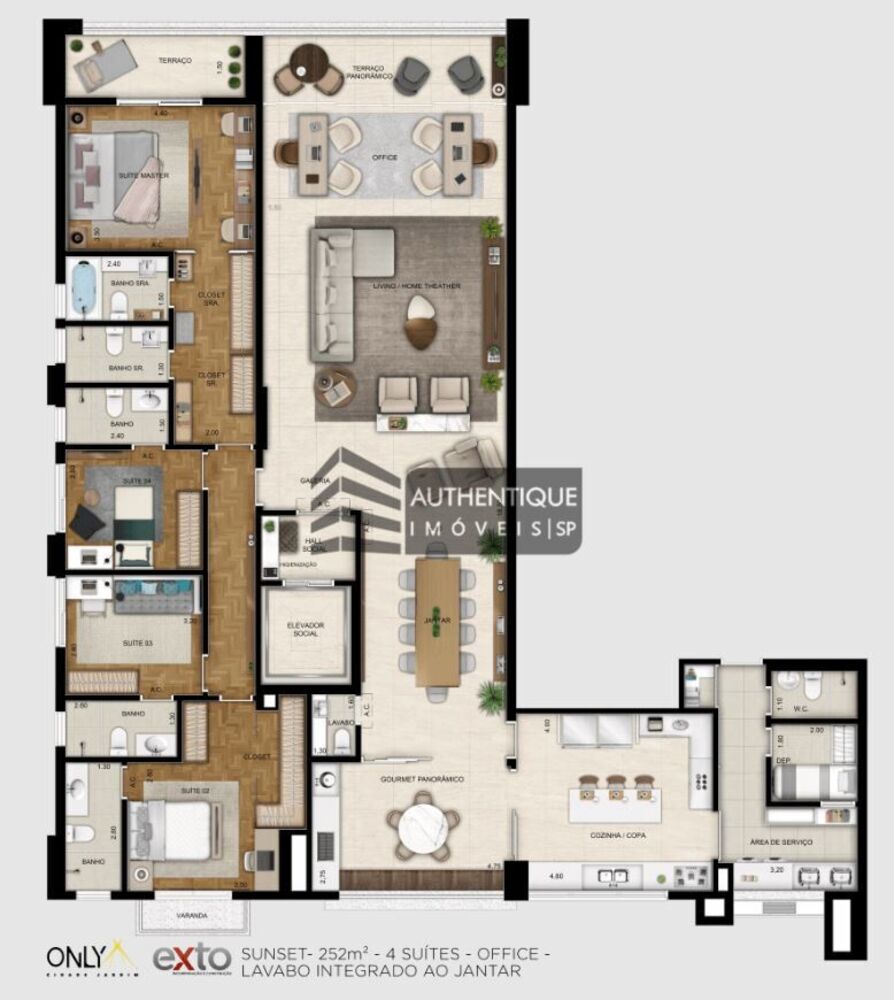 Apartamento, 4 quartos, 211 m² - Foto 38