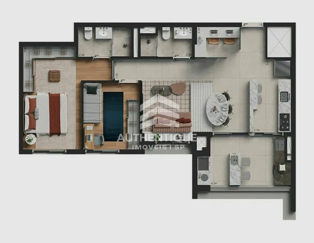Apartamento, 2 quartos, 94 m² - Foto 8