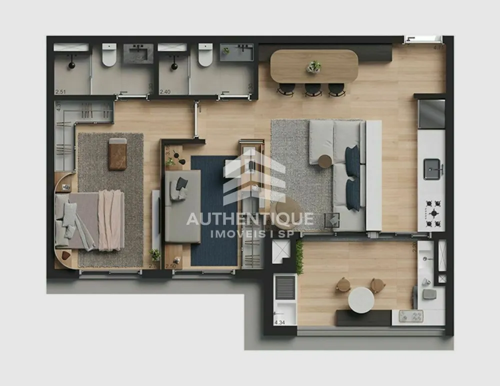Apartamento, 2 quartos, 94 m² - Foto 3