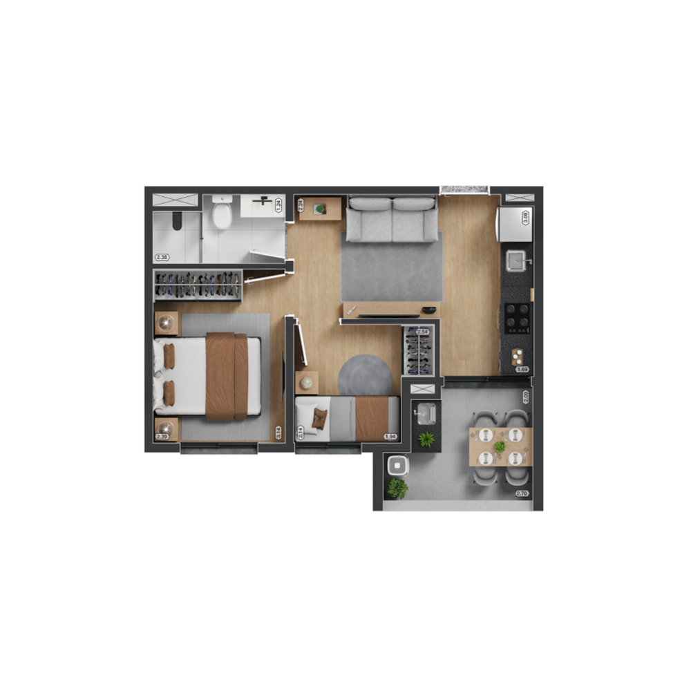 Apartamento, 2 quartos, 38 m² - Foto 8