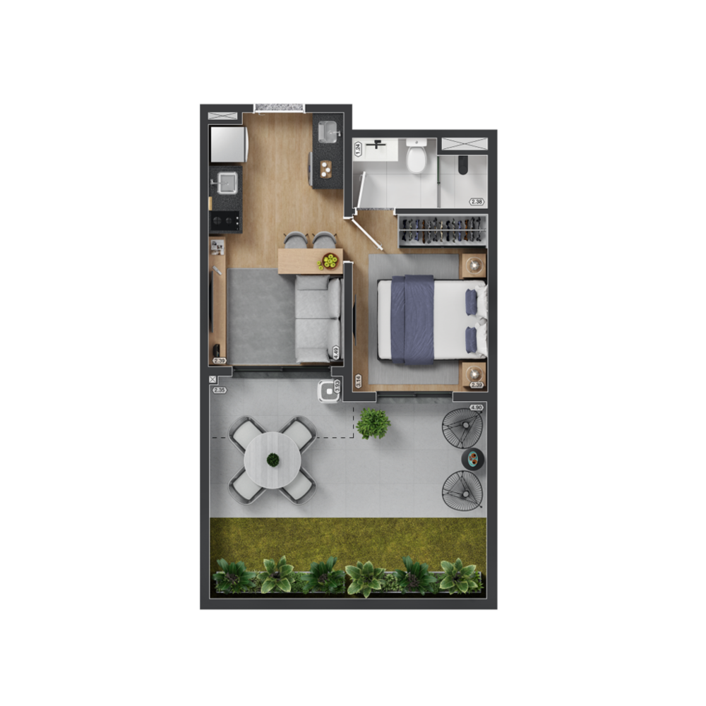 Apartamento, 2 quartos, 38 m² - Foto 6