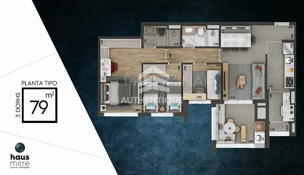 Apartamento, 3 quartos, 79 m² - Foto 13