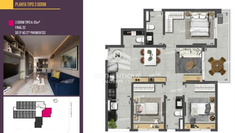 Apartamento, 3 quartos, 85 m² - Foto 24