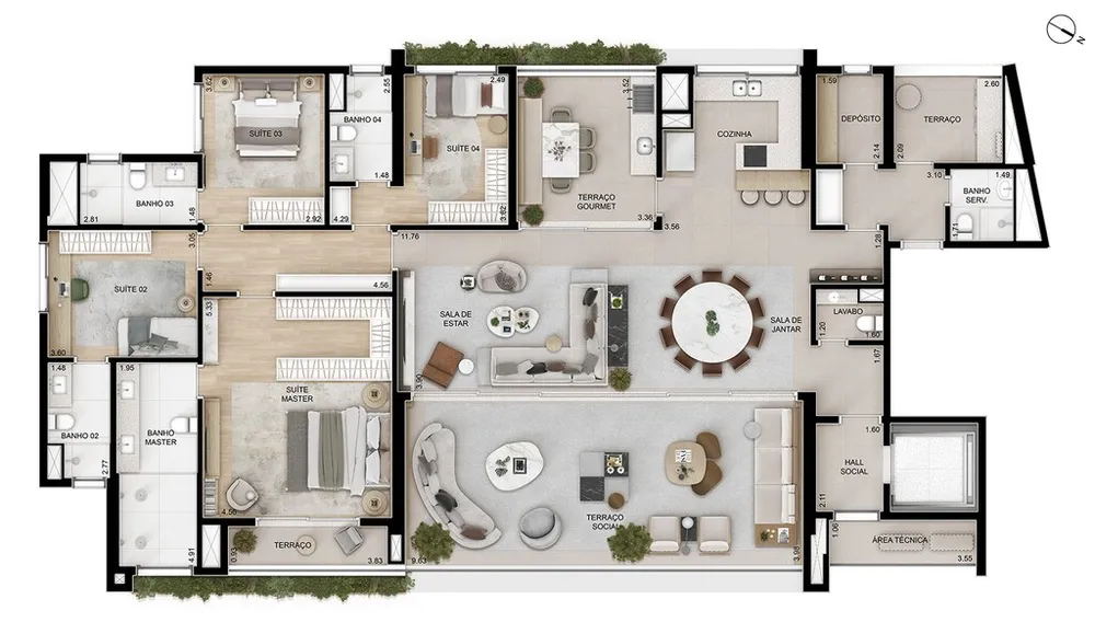 Apartamento, 4 quartos, 262 m² - Foto 12