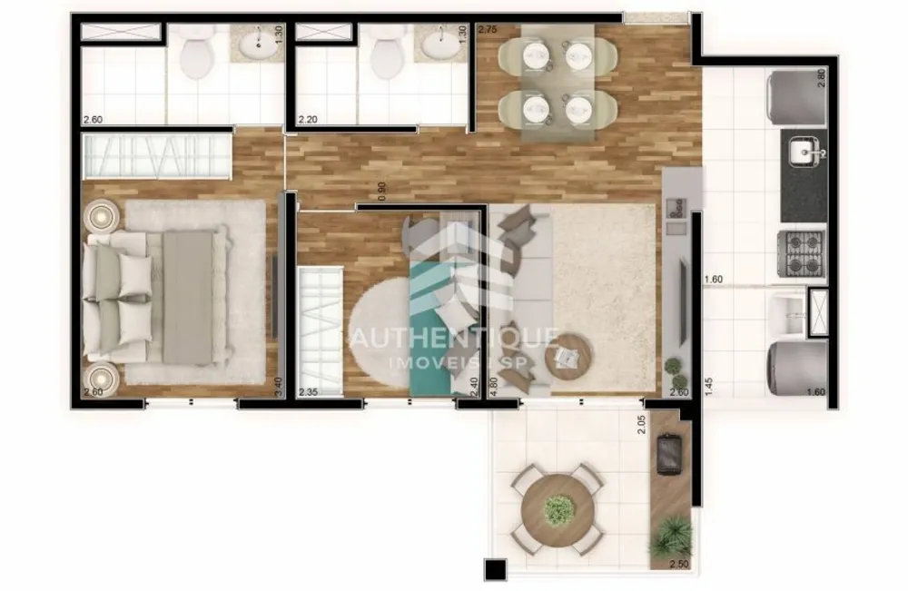 Apartamento, 2 quartos, 58 m² - Foto 8