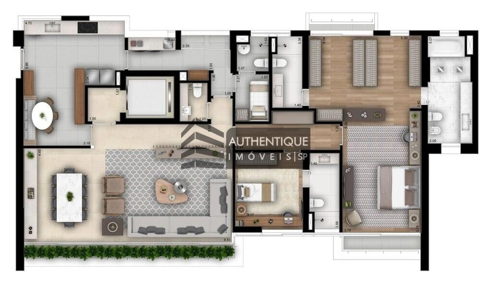 Apartamento, 3 quartos, 317 m² - Foto 3