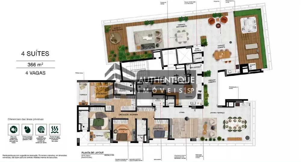 Cobertura, 4 quartos, 366 m² - Foto 10