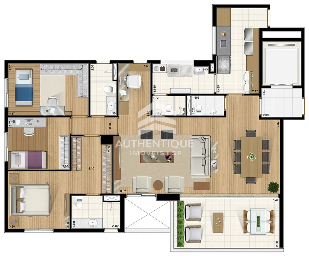 Apartamento, 3 quartos, 137 m² - Foto 5