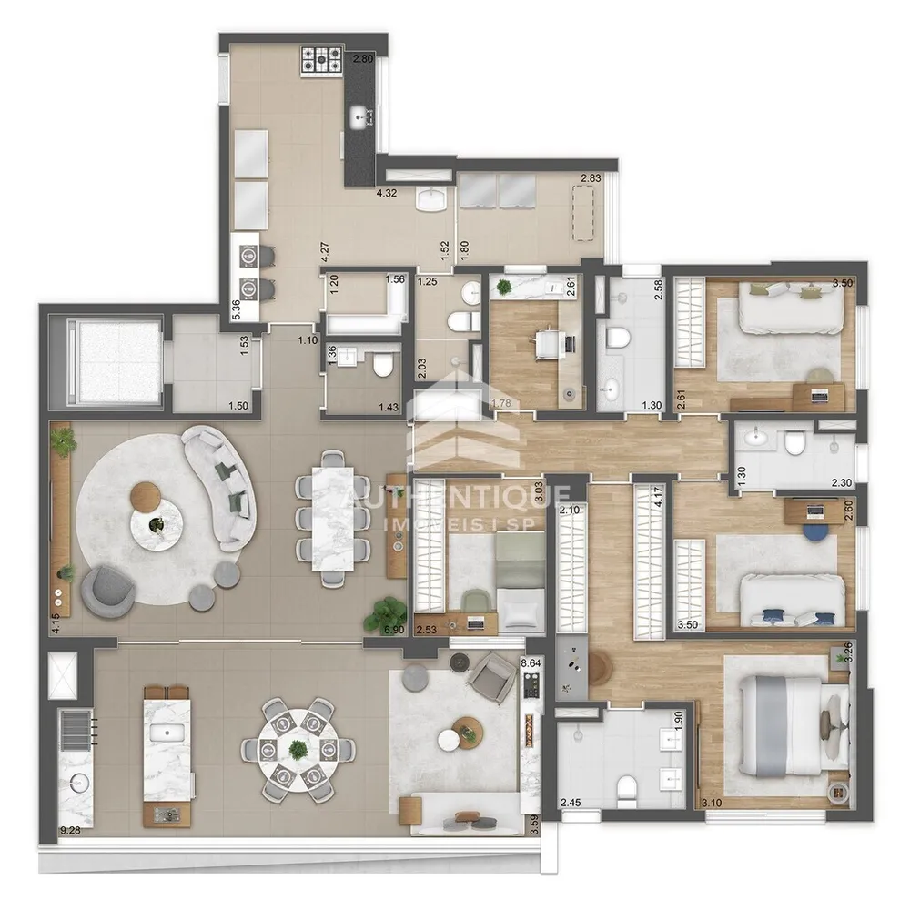 Apartamento, 4 quartos, 165 m² - Foto 9