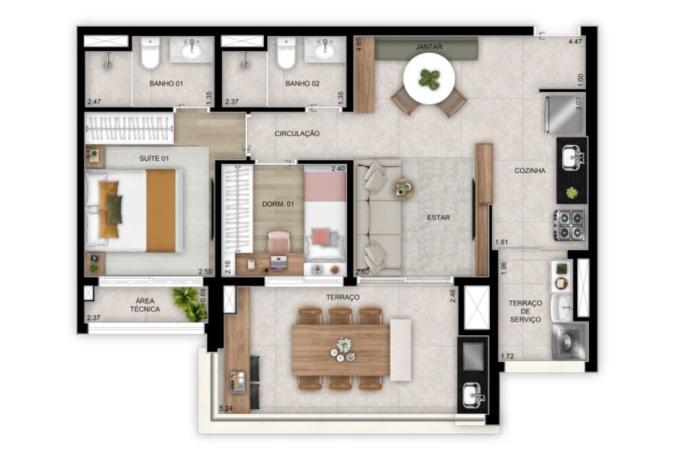 Apartamento, 2 quartos, 69 m² - Foto 10