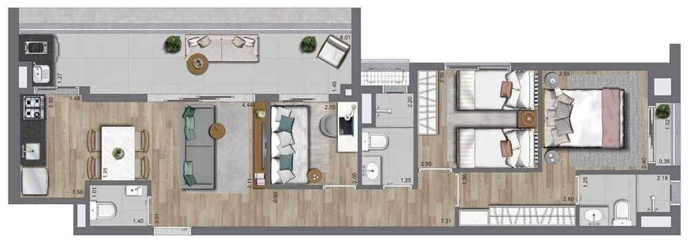 Apartamento, 4 quartos, 161 m² - Foto 2