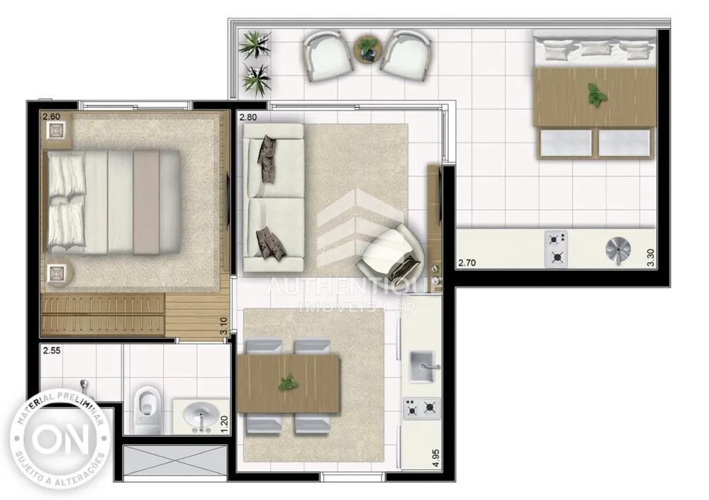 Apartamento, 1 quarto, 43 m² - Foto 11