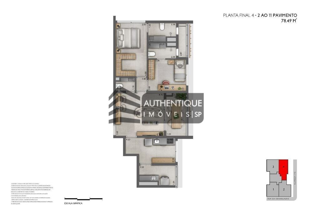 Apartamento, 2 quartos, 90 m² - Foto 4