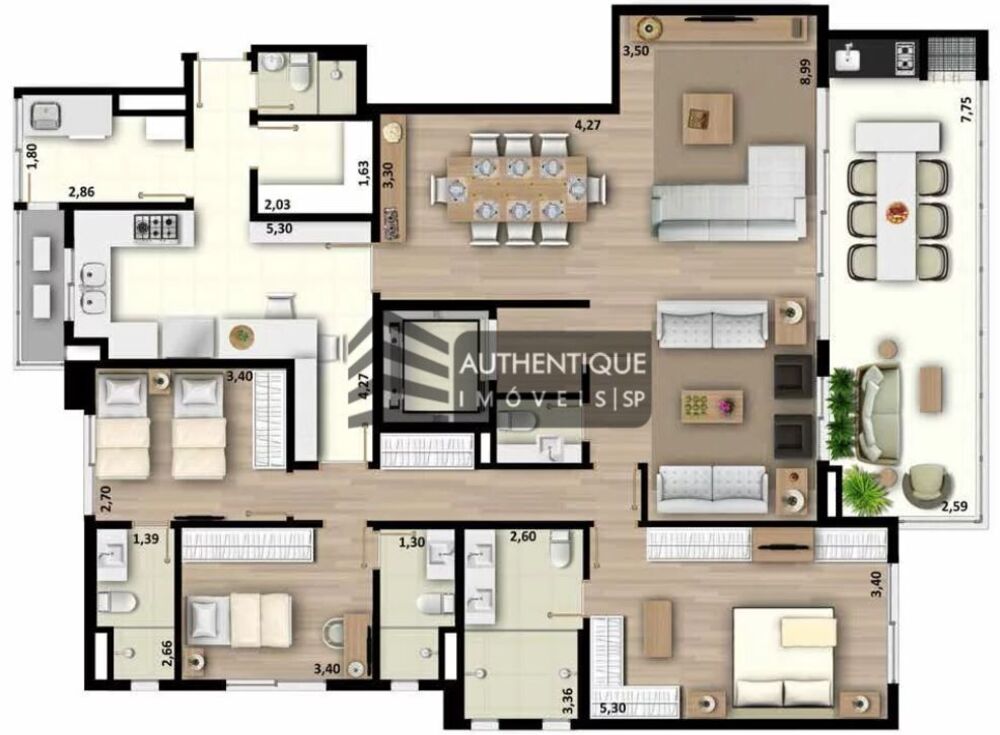 Apartamento, 3 quartos, 189 m² - Foto 24
