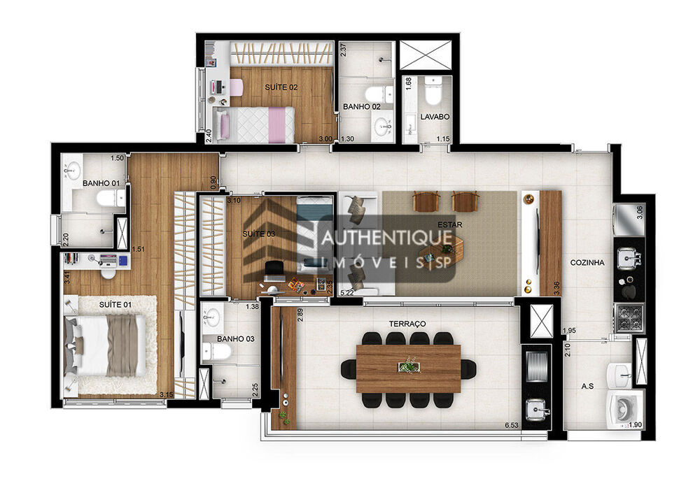 Apartamento, 3 quartos, 110 m² - Foto 4