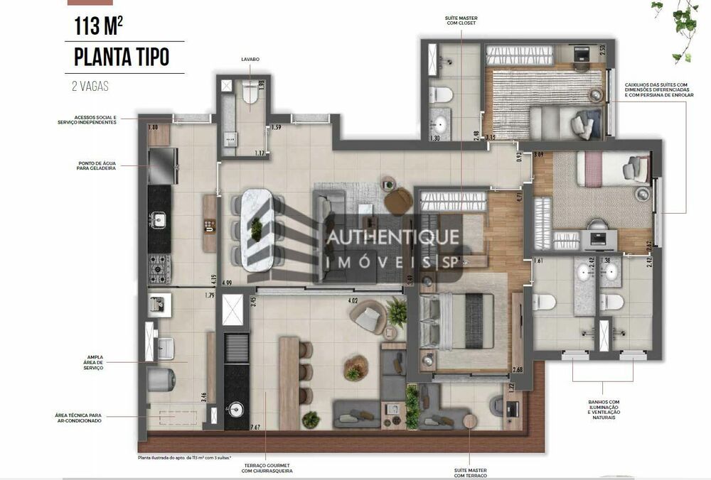 Apartamento à venda com 3 quartos, 117m² - Foto 8