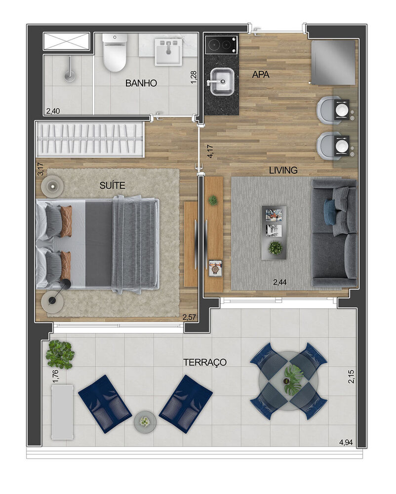 Apartamento, 1 quarto, 35 m² - Foto 12