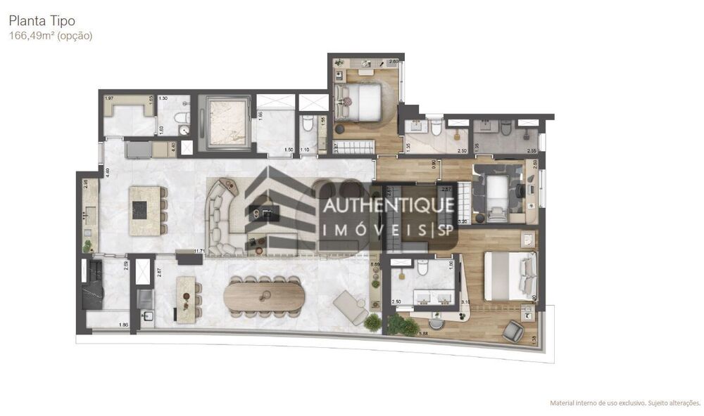 Apartamento, 3 quartos, 166 m² - Foto 4