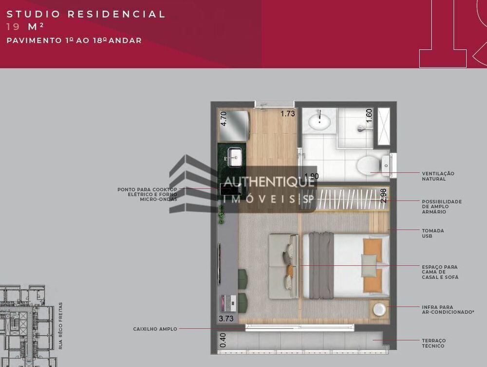 Apartamento, 2 quartos, 40 m² - Foto 7