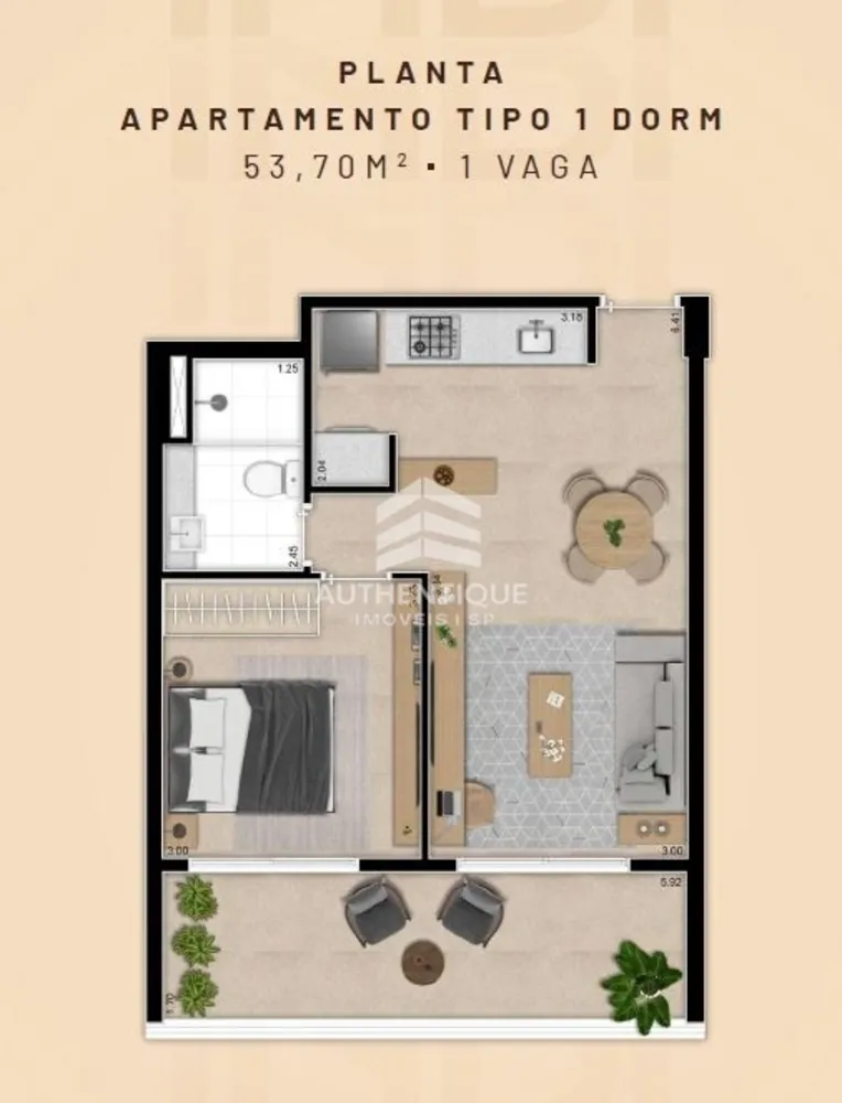 Apartamento, 1 quarto, 45 m² - Foto 51