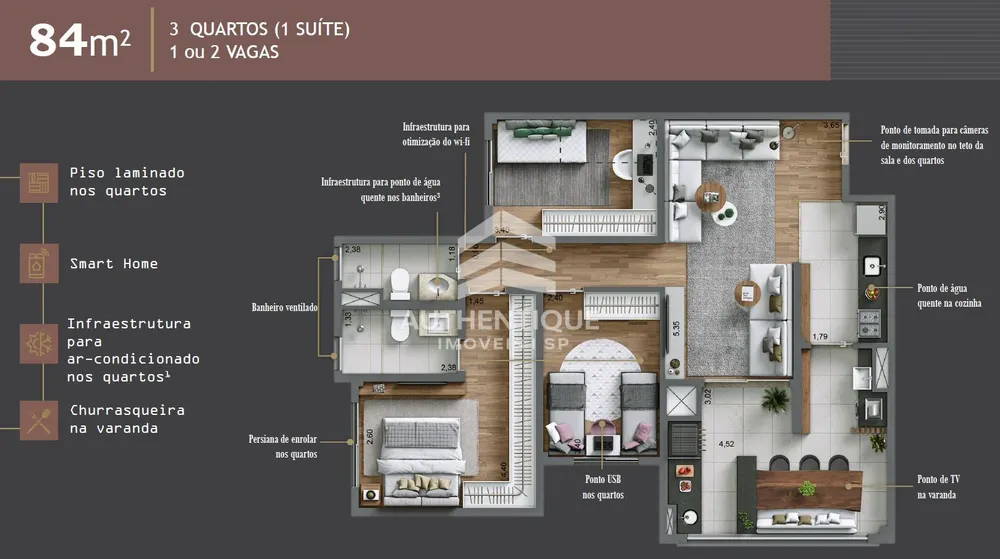 Apartamento, 3 quartos, 108 m² - Foto 3