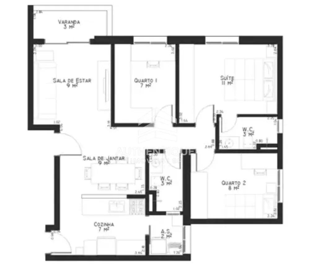Apartamento, 3 quartos, 93 m² - Foto 2