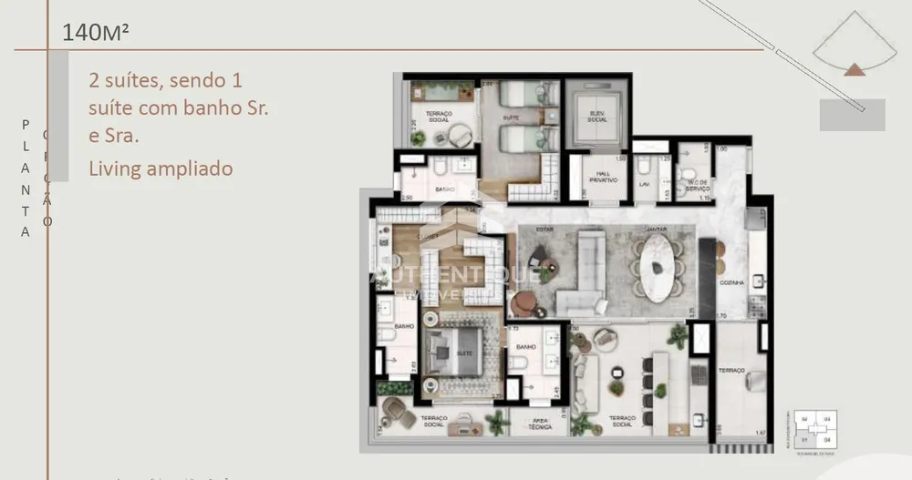 Apartamento, 3 quartos, 140 m² - Foto 9